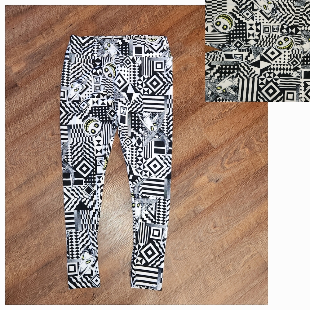 LulaRoe Disney TC Leggings Nightmare Before Christmas Barrel Shock Lock HTF NWOT